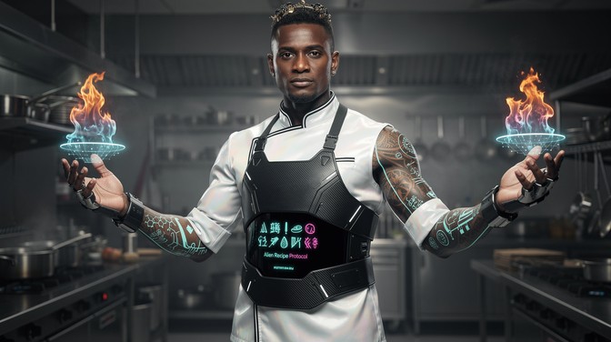 Free Cyberpunk Chef Portrait Image - Chef, Cyberpunk, Futuristic ...