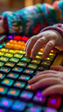 Typing Background Color Free Colorful Keyboard Typing Image - Child, Keyboard, Colorful ...