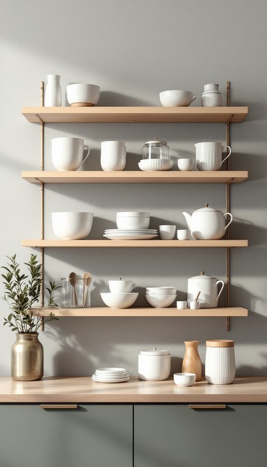 Free Minimalist kitchen shelving Image - Shelving, Minimalist, Kitchen ...