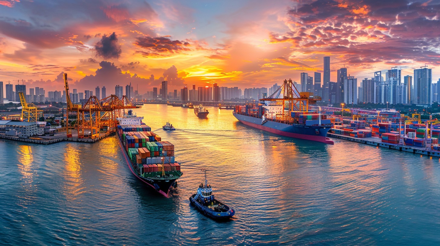 Free Sunset Harbor View Image - Sunset, Harbor, Ships | Download at ...