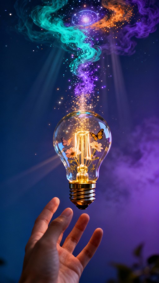 Free Ascending Creative Light Image - Lightbulbs, Purple, Yellow ...