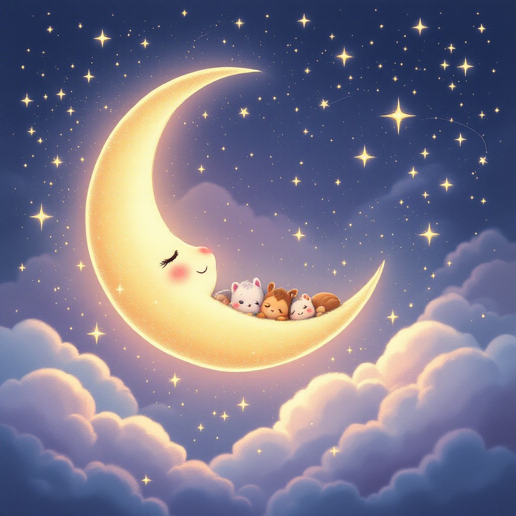 Free Moonlit Dreamy Night Image - Moon, Stars, Night | Download at ...