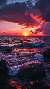 Free Sunset Ocean Serenity Image - Sunset, Ocean, Waves | Download at ...