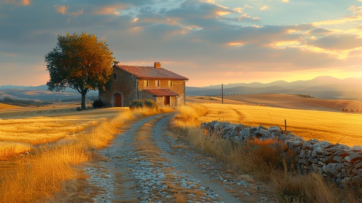 Free Sunset rural path Image - Sunset, Countryside, Road | Download at ...