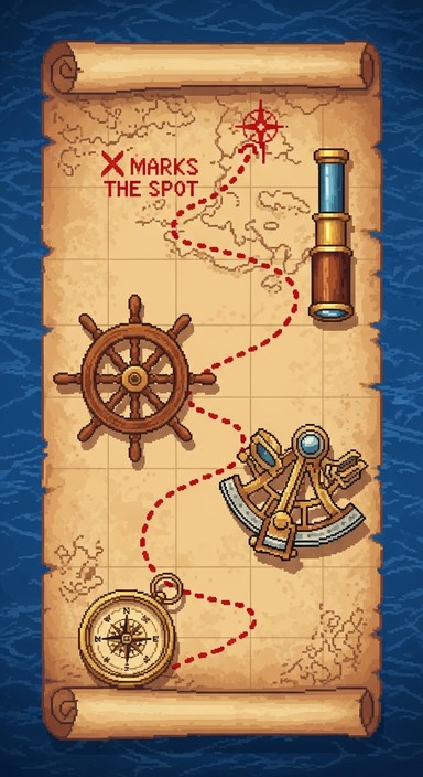 Treasure Maps Features Free Treasure Map Adventure Image - Pixel, Treasure, Map | Download at ...