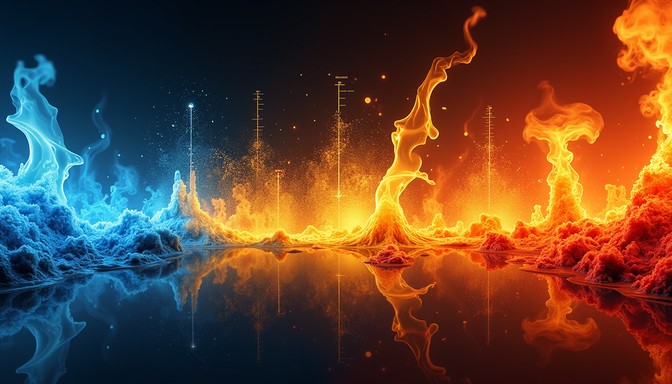 Free Fire meets ice Image - Fire, Ice, Contrast | Download at StockCake