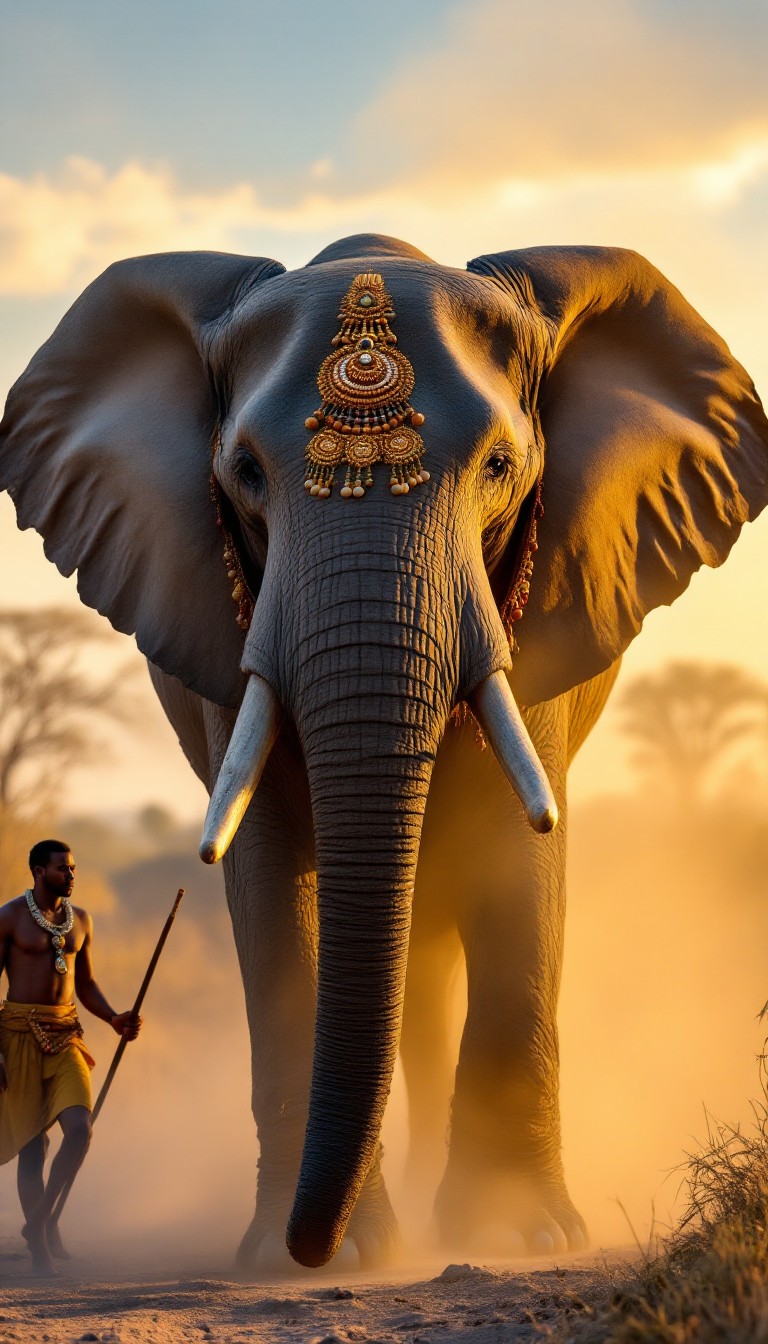 Free Majestic African Guardian Image - Elephant, Africa, Sunset ...