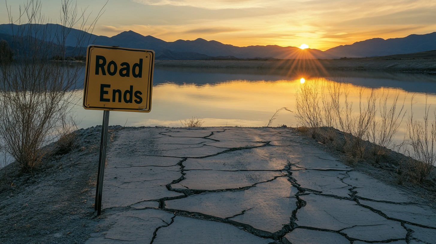 Free Sunset at Roadend Image - Sunset, Road, Lake | Download at StockCake