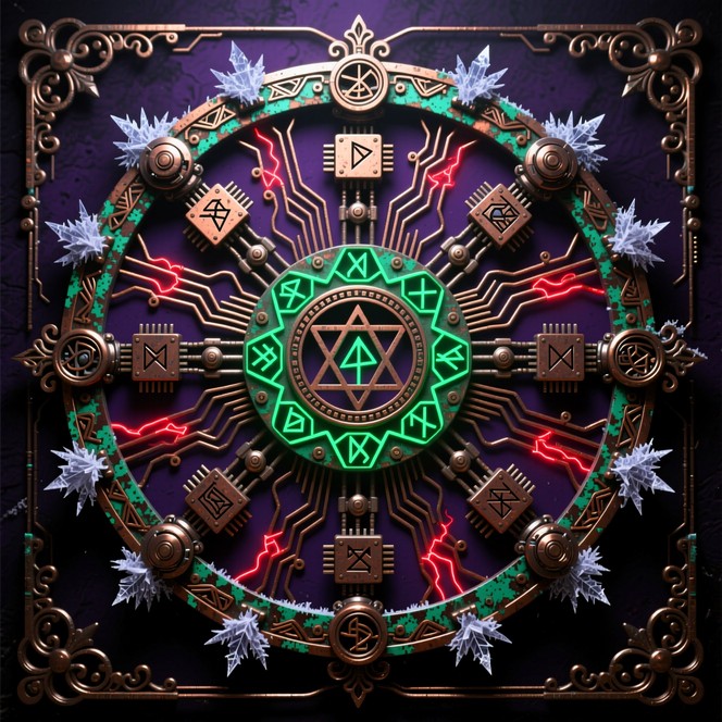 Magic Rune Mech Free Techno Occult Mandala Image | Download at StockCake