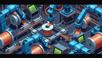 Free Automated Winding Symphony Image - Pixelart, Isometric, Industrial ...