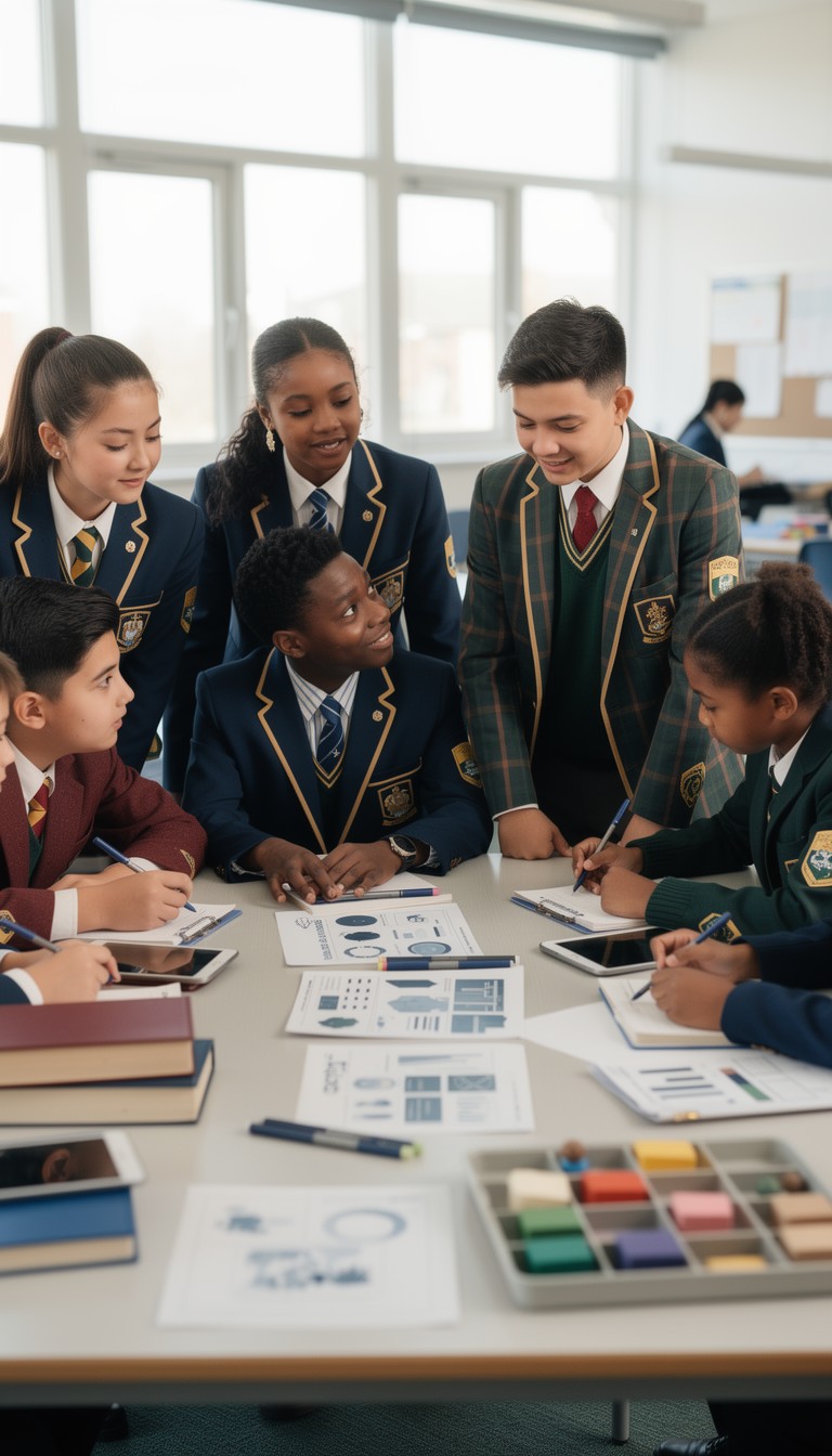 Free Collaborative School Project Image - Students, Uniforms, School ...