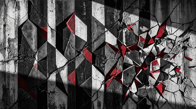 Free Shattered Concrete Geometry Image - Abstract, Geometric, Fractured ...