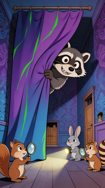 Download Raccoon Hide-and-Seek Image - Raccoon, Cartoon, Illustration ...