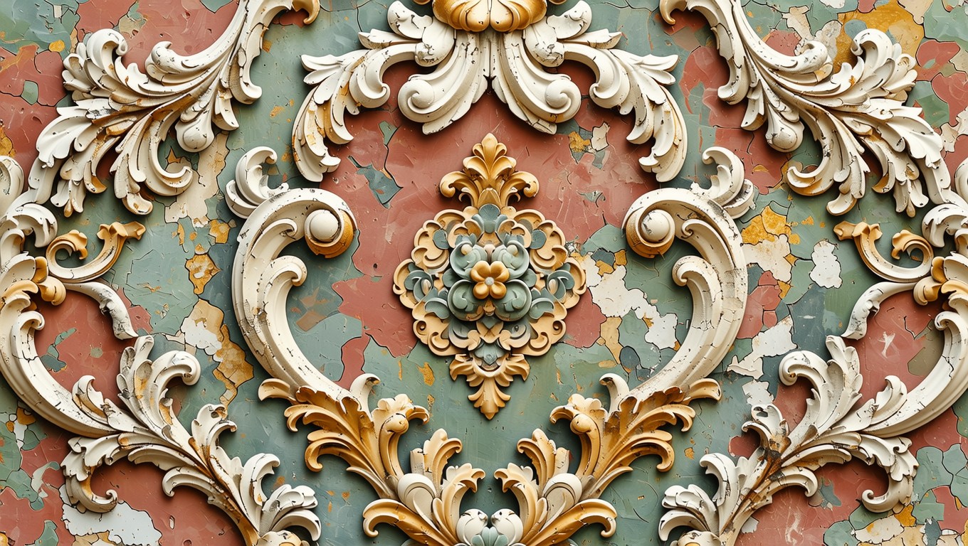 Free Aged Classical Scrollwork Image - Ornate, Baroque, Renaissance ...