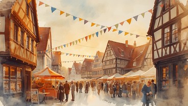 German Fun Poster Download German Festival Celebration Image - Watercolor, Illustration ...