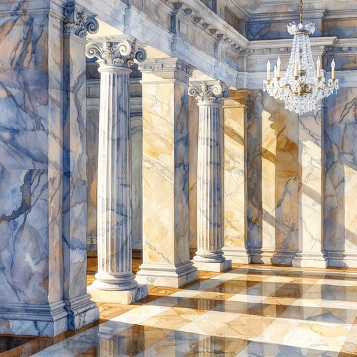 Free Luminous Marble Colonnade Image - Columns, Marble, Watercolor ...