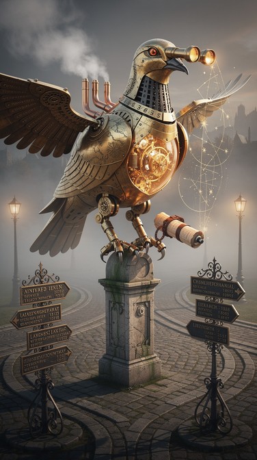 Free Steampunk Pigeon Guardian Image - Steampunk, Mechanical, Pigeon ...