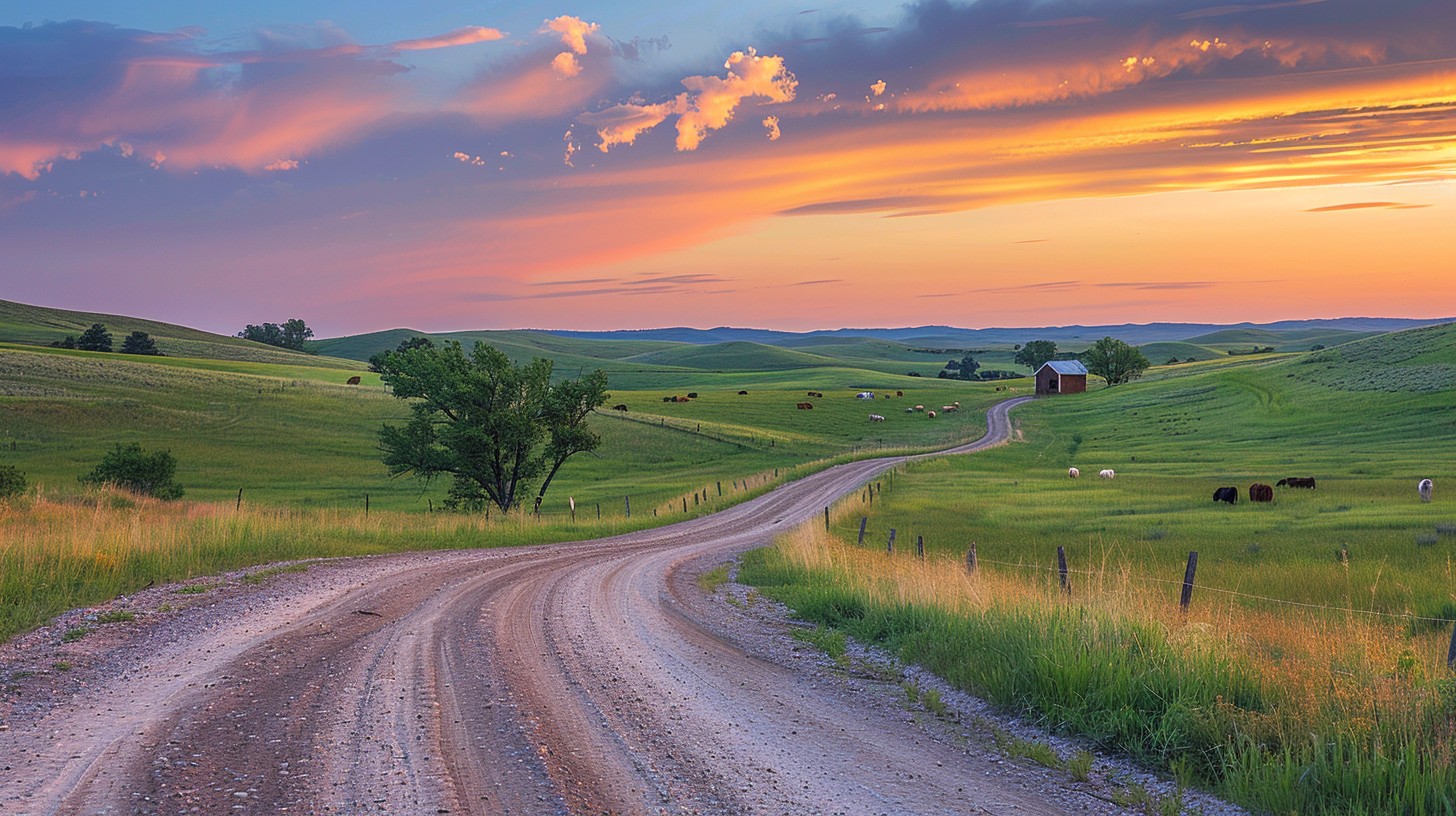 Free Sunset country road Image - Sunset, Countryside, Road | Download ...