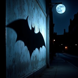 Moonlight Window Bat Free Moonlit Bat Shadow Image - Bat, Shadow, Silhouette | Download at ...