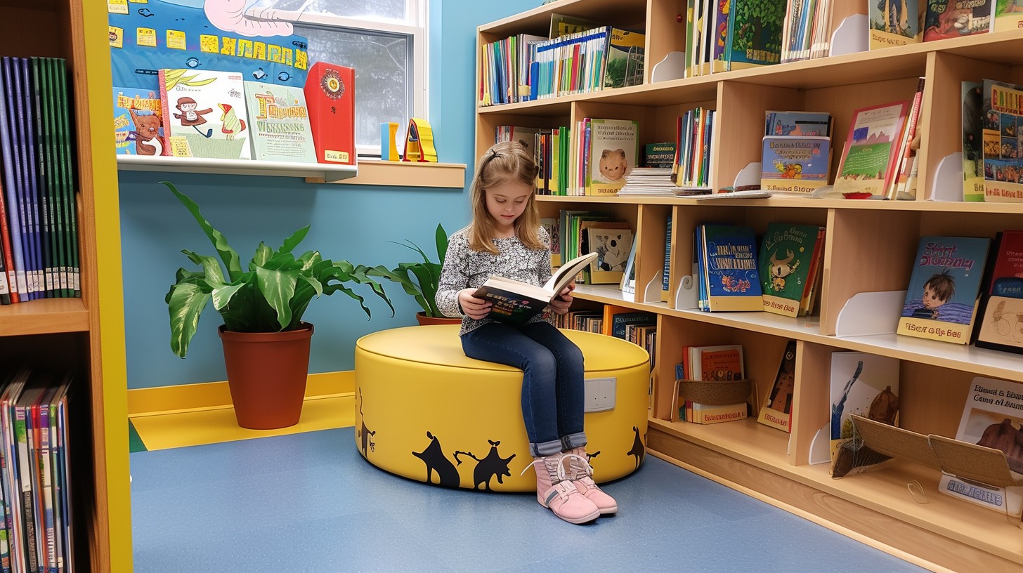 Library With Reading Free Reading in Library Image - Library, Reading, Girl | Download at ...