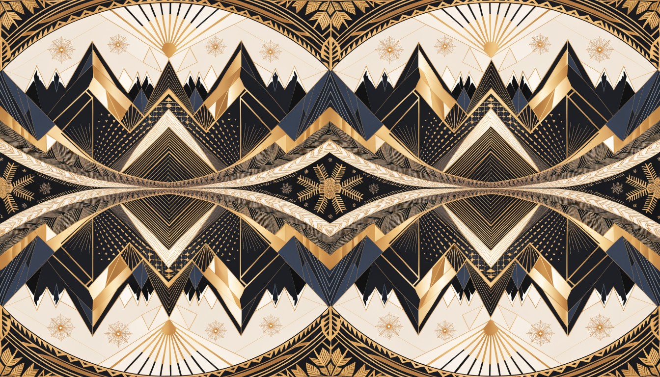 Free Geometric Alpine Elegance Image - Mountains, Geometric, Pattern ...
