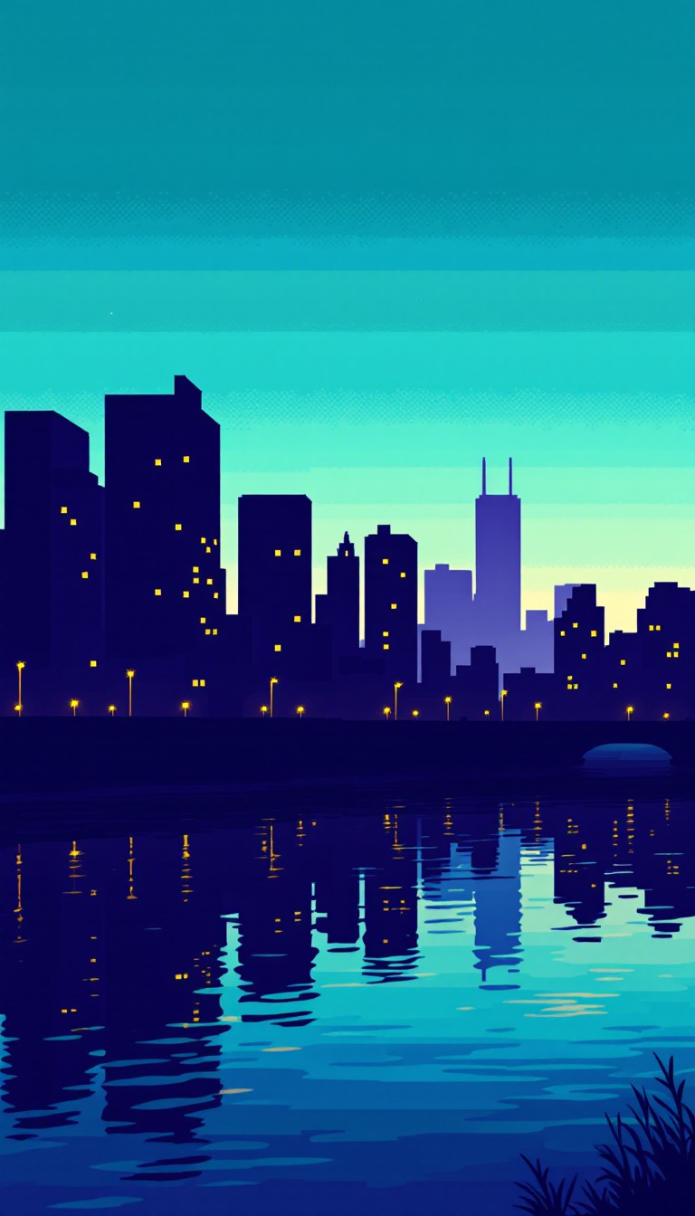 Free Serene Urban Reflection Image - Cityscape, Pixel, Twilight ...