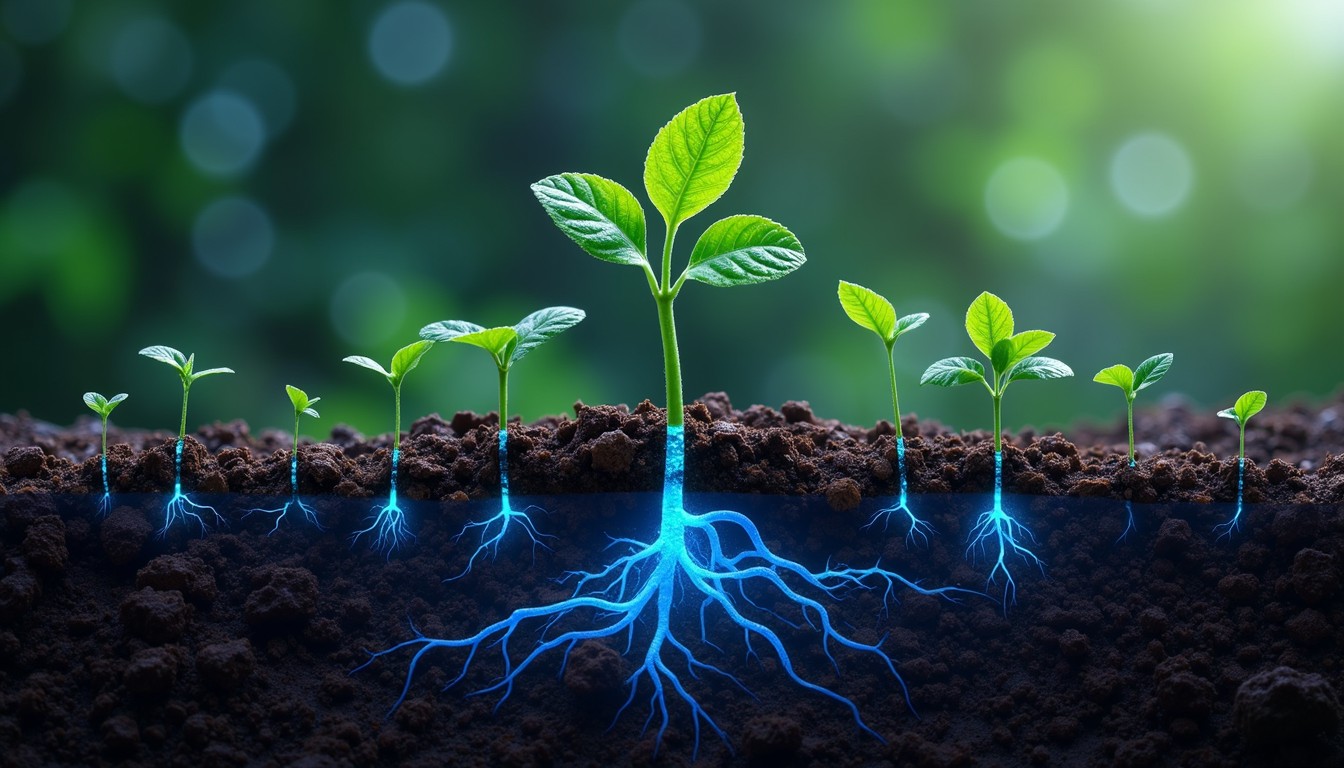 Rooted Growing Background Free Glowing Root Growth Image - Seedling, Roots, Glowing | Download at ...
