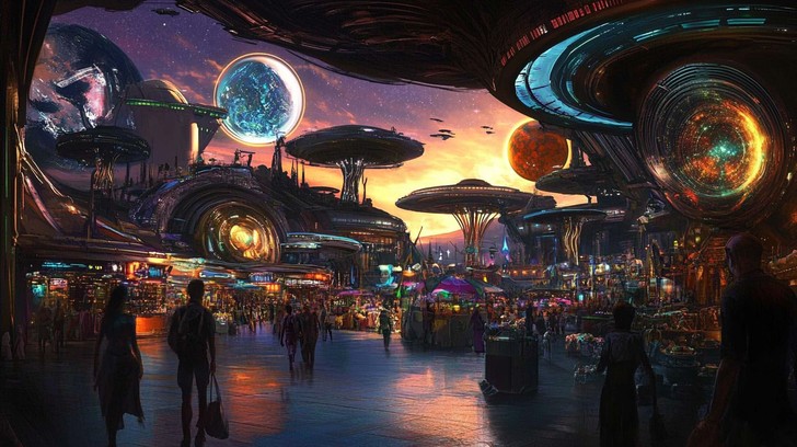 Free Futuristic cityscape artwork Image | Download at StockCake