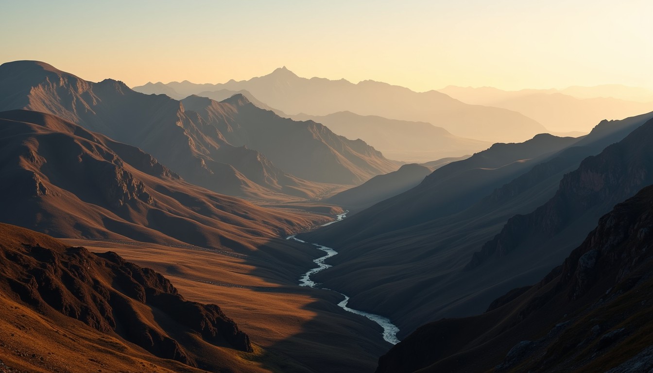 Free Golden Mountain Valley Image - Mountains, Valley, River | Download ...