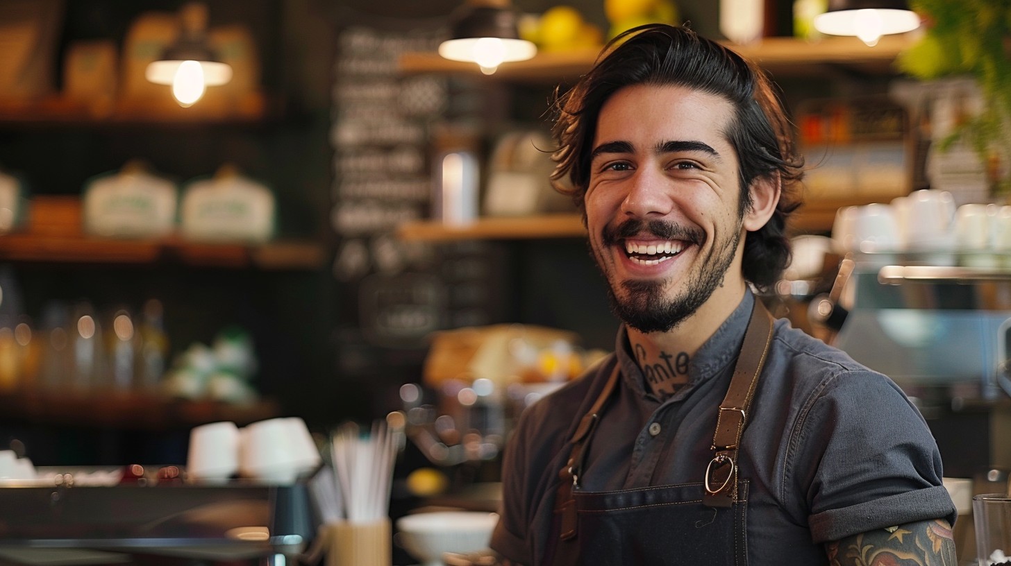 Free Joyful Barista Smiling Image - Barista, Smiling, Coffee Shop ...