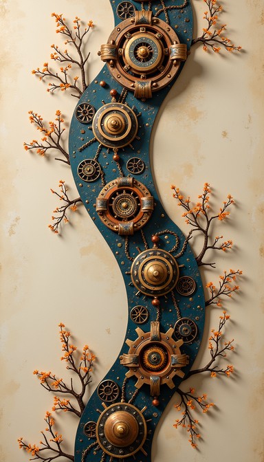 Free Branching Metallic Pathways Image - Copper, Turquoise, Circuit ...