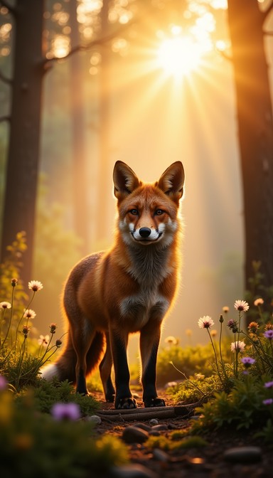 Free Golden Hour Fox Image - Fox, Wildlife, Forest | Download at StockCake