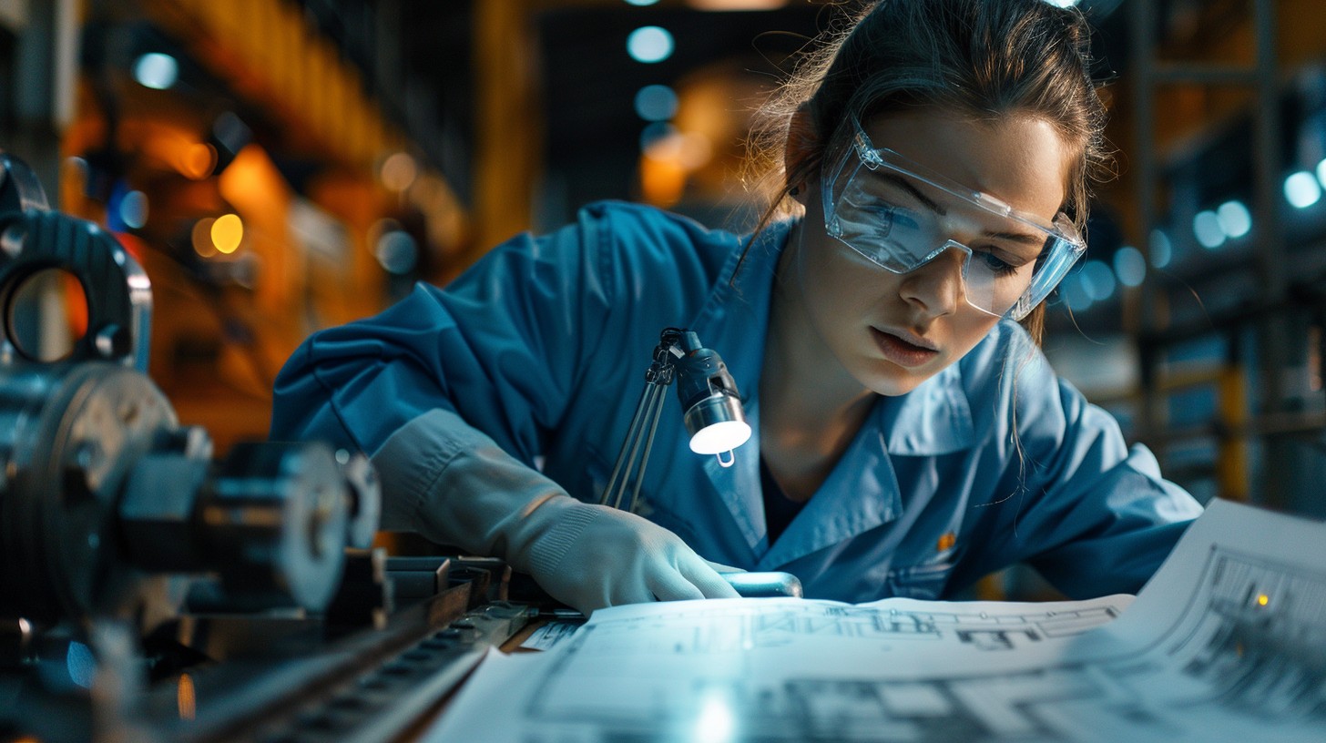 Engeneere Free Focused Engineering Work Image - Engineer, Factory, Blueprints ...