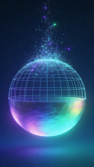 Free Digital Sphere Transformation Image - Sphere, Wireframe ...