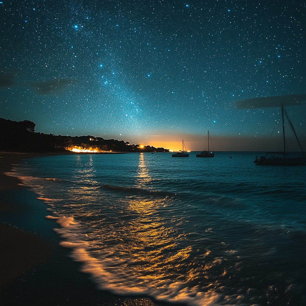Free Starry Night Beach Image - Starry, Beach, Night | Download at ...