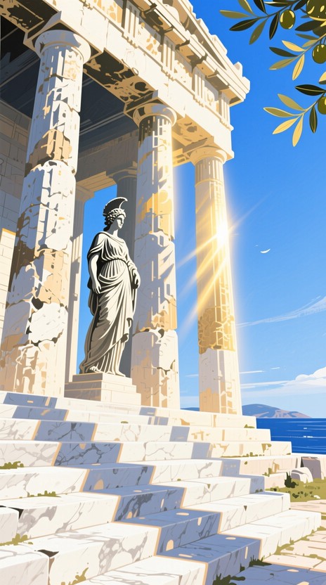 Download Blue Greek Temple Stock Images for Free | StockCake