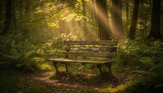 Forest With Bench Free Enchanted Forest Bench Image - Forest, Bench, Sunlight | Download ...