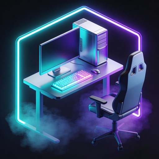 Free Neon Gaming Setup Image - Gaming, Workstation, Neon | Download at ...