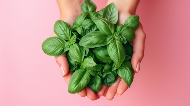 Pink Basil Free Fresh Basil Hands Image - Basil, Hands, Pink | Download at StockCake