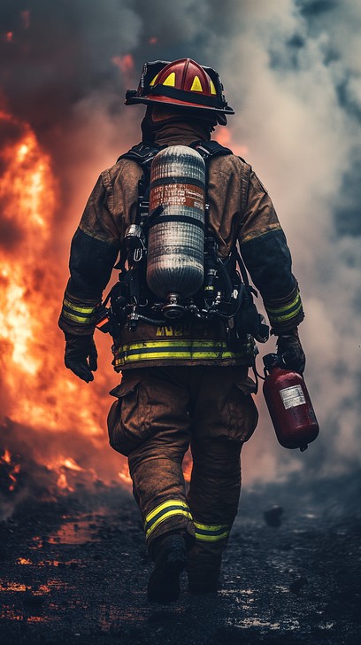 Free Firefighter in Action Image | Download at StockCake
