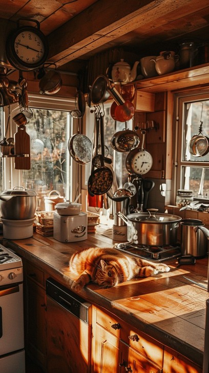 Comfy Cooking Free Cozy Kitchen Scene Image - Kitchen, Cozy, Rustic | Download at ...