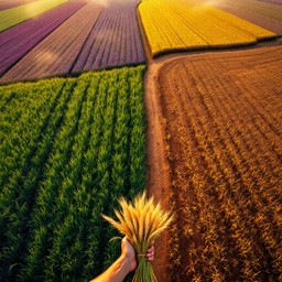 Harvest Examples Free Colorful Harvest Fields Image - Agriculture, Harvest, Farmland ...