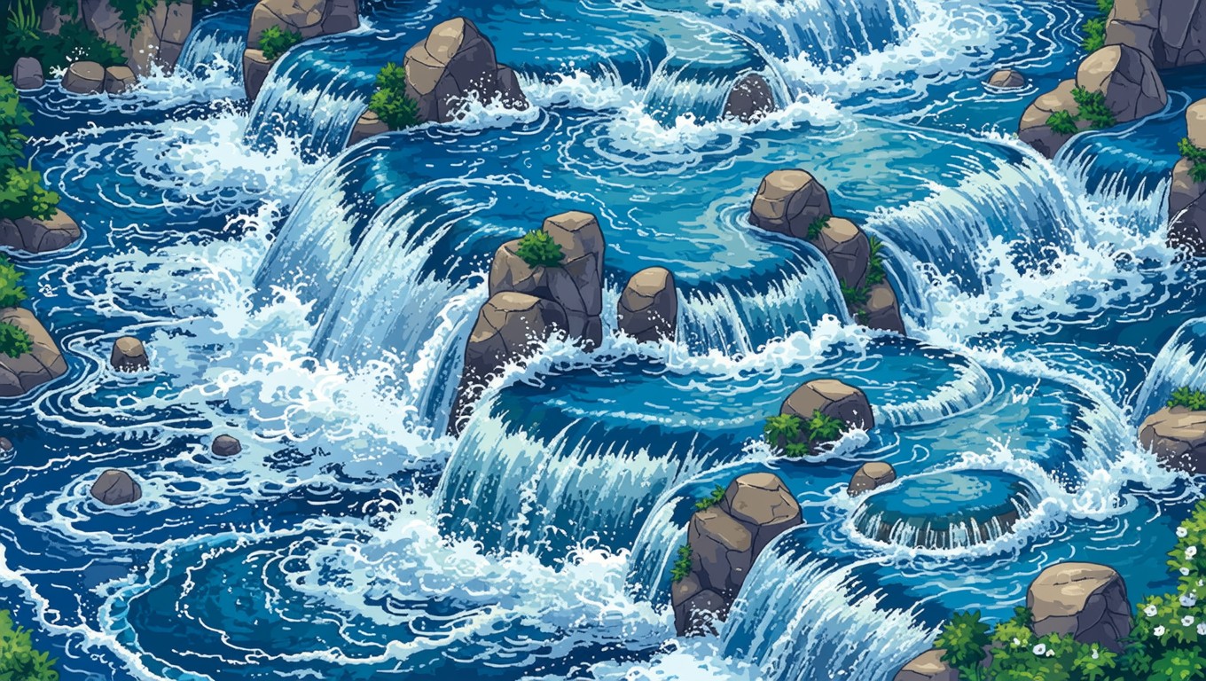 Free Cascading Pixel Rapids Photo - Pixel, Water, River | Download at ...