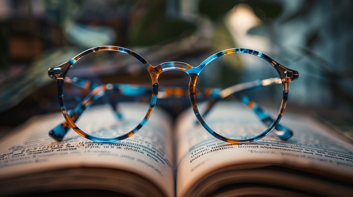 Free Glasses on Book Image - Glasses, Book, Reading | Download at StockCake