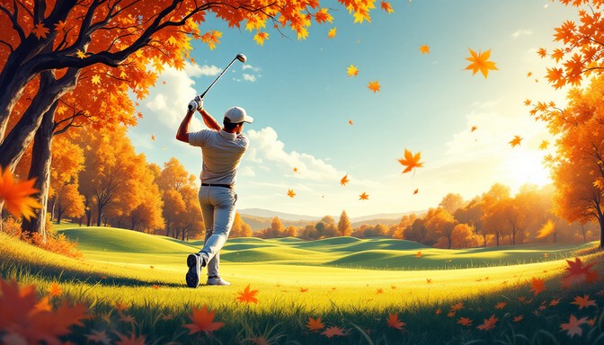 Free Autumn Golf Swing Image - Golf, Autumn, Anime | Download at StockCake