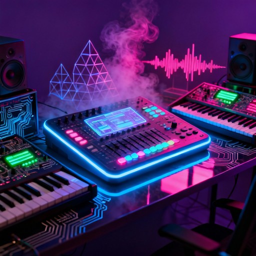 Music Mixing Visualization Free Cyberpunk Music Production Image - Cyberpunk, Studio, Neon ...