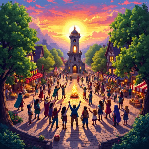 Free Community Beacon Gathering Image - Pixelart, Community, Beacon ...