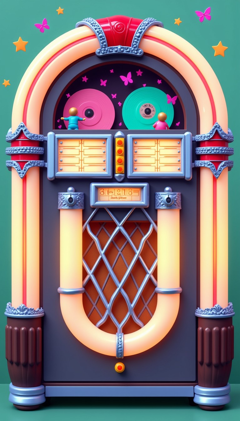 Free Neon Jukebox Magic Image - Jukebox, Vintage, Surreal