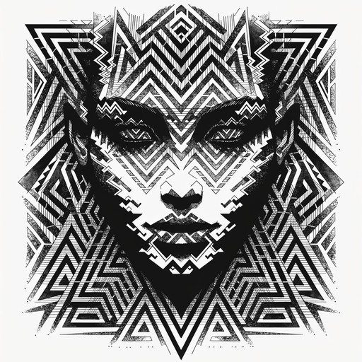 Free Geometric Face Dissolution Image - Blackwork, Tattoo, Geometric ...