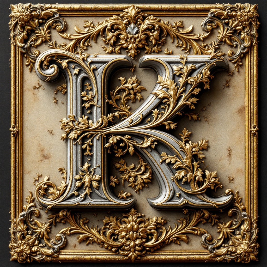 Free Gilded Letter Design Image - Renaissance, Medieval, Ornate ...